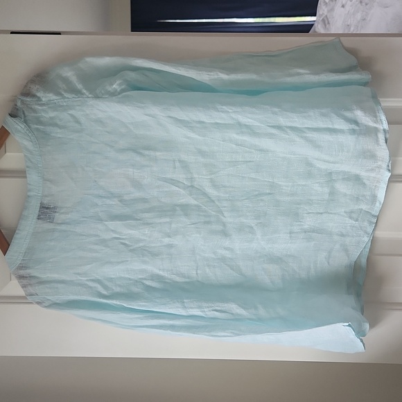 Eileen Fisher light blue linen tunic - Picture 5 of 9